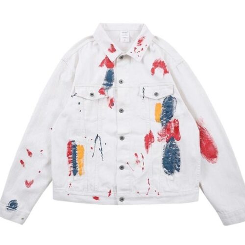 Kanye West Splash Ink Denim Jacket