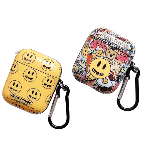 Drew x4 Pack: Airpods Case + Stickers + Keychain + Socks