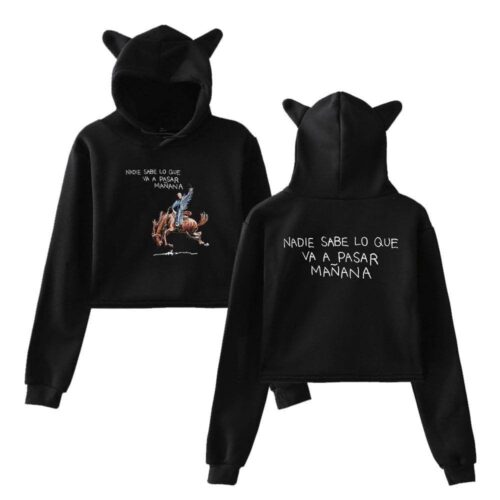 Bad Bunny Cropped Hoodie #4