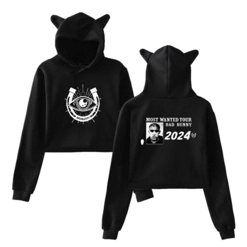 Bad Bunny Cropped Hoodie #2