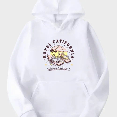 Hotel California Cat Hoodie #w1