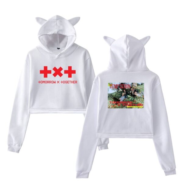 TXT Cropped Hoodie #8 - Image 2