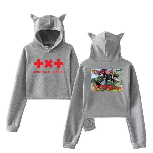 TXT Cropped Hoodie #8 - Image 4