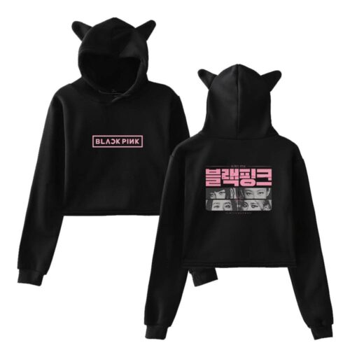 Blackpink Born Pink Cropped Hoodie #12