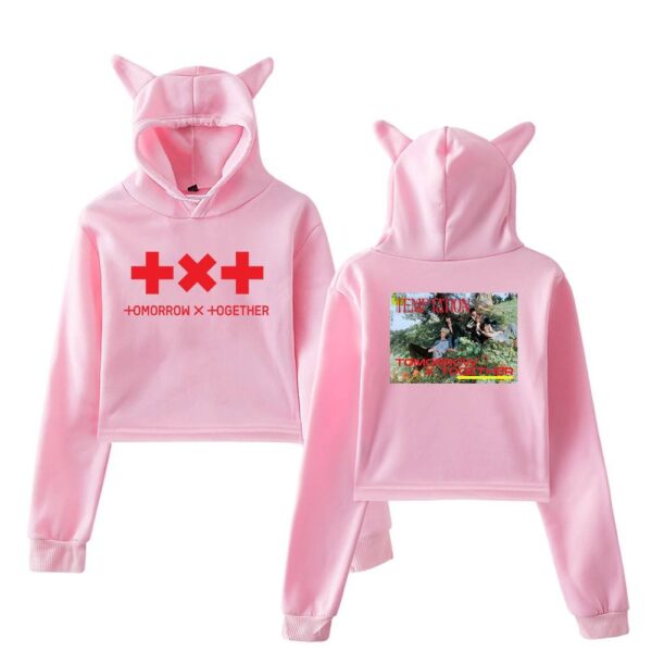 TXT Cropped Hoodie #8 - Image 5