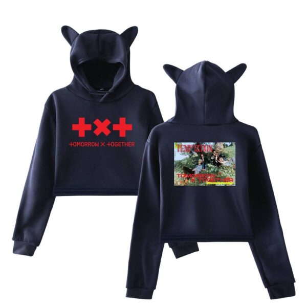 TXT Cropped Hoodie #8 - Image 3