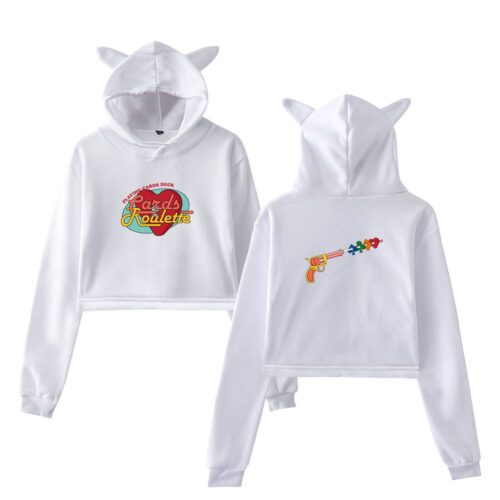 Red Velvet Cropped Hoodie #4