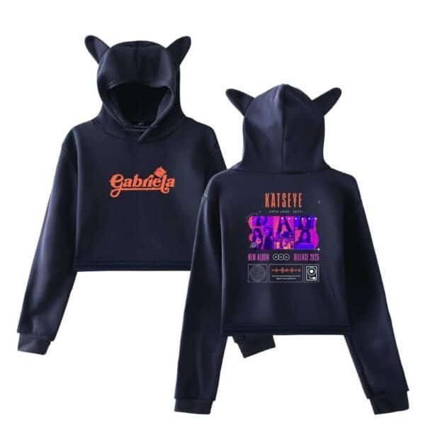 Gothic style hooded sweatshirt with animal ears, stylish and affordable, perfect for streetwear and fashion enthusiasts.
