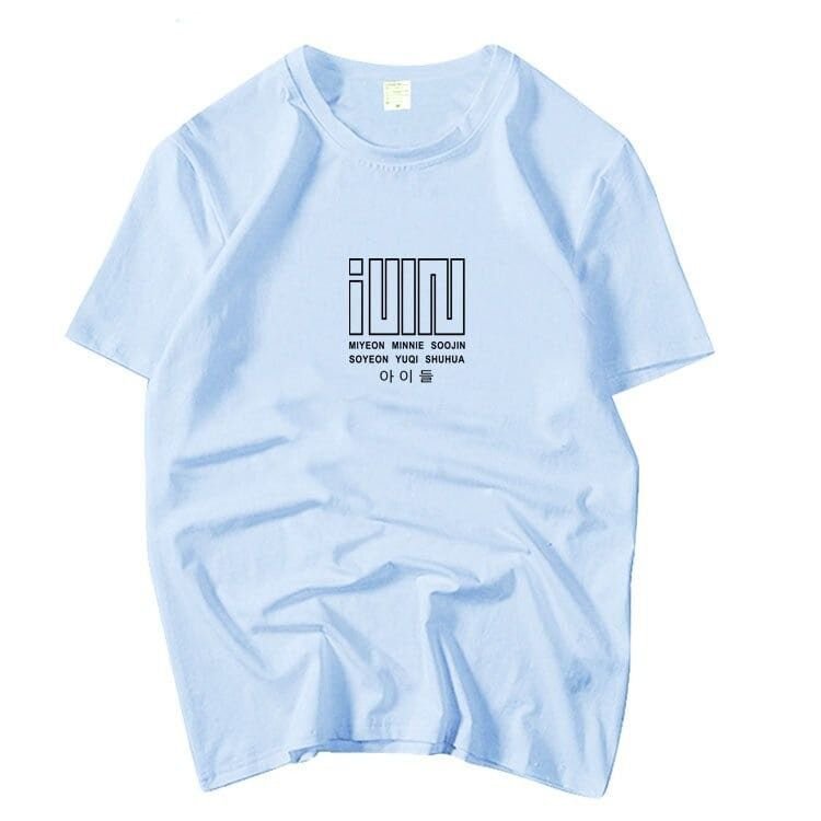 Iuwm high quality graphic t-shirt with Korean and English text design, perfect for budget-friendly merch options.