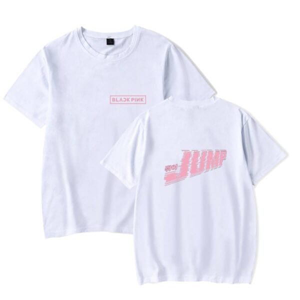 Black-pink-graphic-tee, high-quality-cotton-t-shirt-for-men-and-women, Casual and affordable blackpink merch t-shirt with pink graphic print, perfect for fans who want cheap yet stylish fashion statements, available in various sizes.