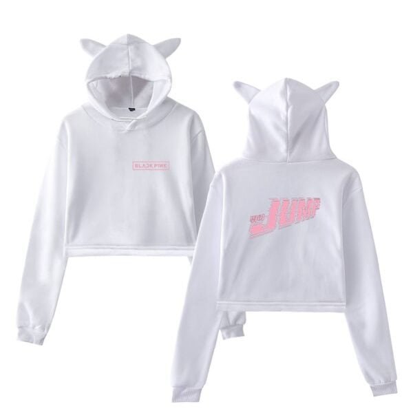 High-quality white hoodie and sweatpants set with cute animal ear details, featuring pink graphic text for a trendy and affordable look. Perfect for casual wear or lounging at home.