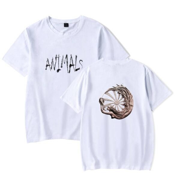 Soft white t-shirts with bold animal-themed graphics, perfect for affordable, high-quality merch that stands out. Stylish and comfortable designs suitable for fans of unique, budget-friendly apparel.