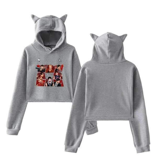Crewneck sweatshirt with cute cartoon character print, high-quality and affordable, perfect for casual wear and fans of animated characters.