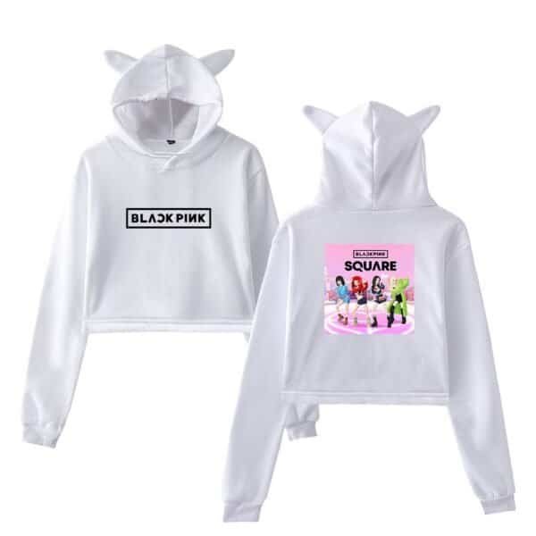 Premium affordable high-quality K-pop merch with popular BLACKPINK designs, including hoodies with cute animal ears, perfect for fans or casual wear.