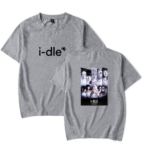 I-dle graphic t-shirt, casual comfortable, affordable high-quality merch for K-pop fans.