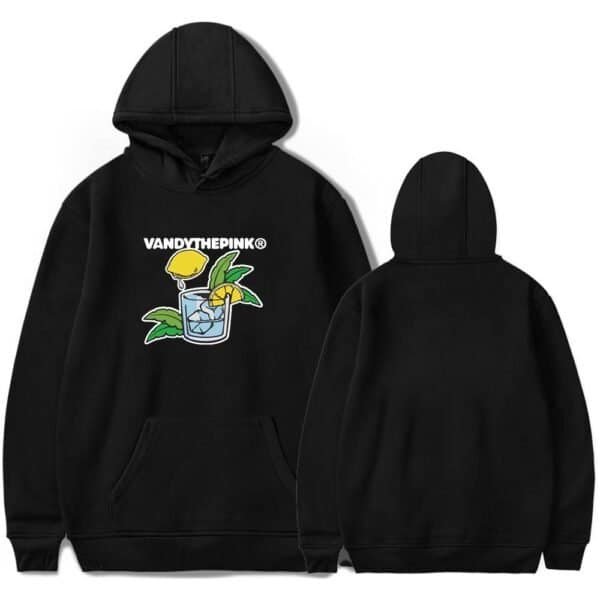 VandyThePink hoodie with a colorful lemonade and leaf graphic, affordable high-quality merch.