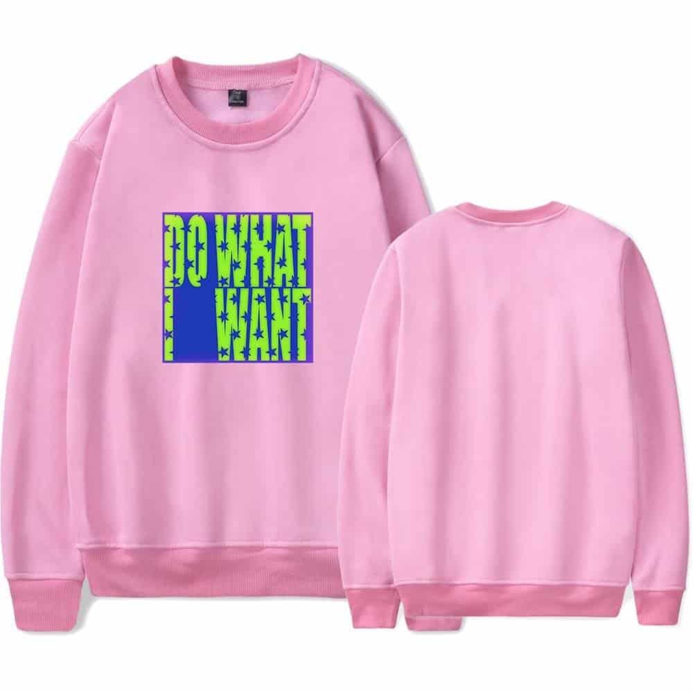 Cheap high quality merch sweatshirt with colorful graphic design featuring the text "Do What You Want" in a vibrant, eye-catching style.