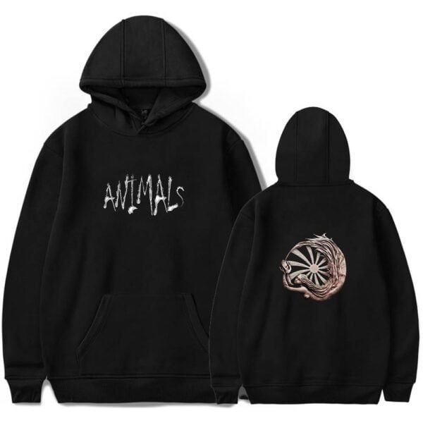 Cheap high quality merch hoodie with animal-themed design, black color, soft fabric, oversized fit, suitable for casual wear, affordable and durable, perfect for animal lovers and street fashion enthusiasts.