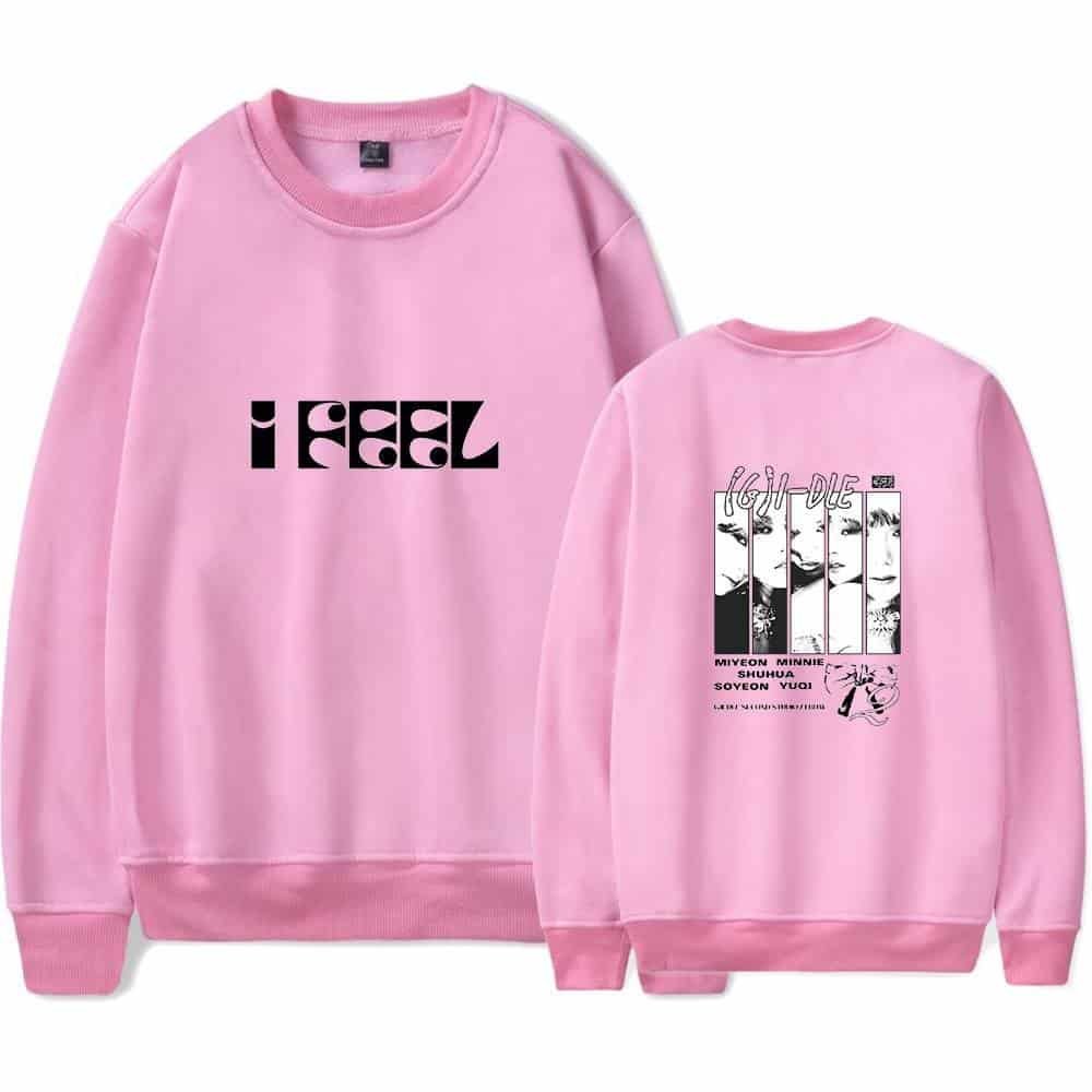 Fashionable pink sweatshirts with bold graphic prints, perfect for trendy streetwear styles. Affordable prices and high-quality materials make these hoodies a great choice for casual wear.