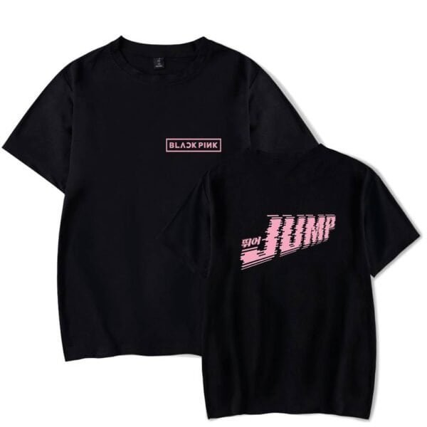 Black pink logo T-shirts, affordable high-quality merchandise for fans of BLACKPINK. Stylish casual wear featuring the group's iconic design, perfect for everyday outfits.
