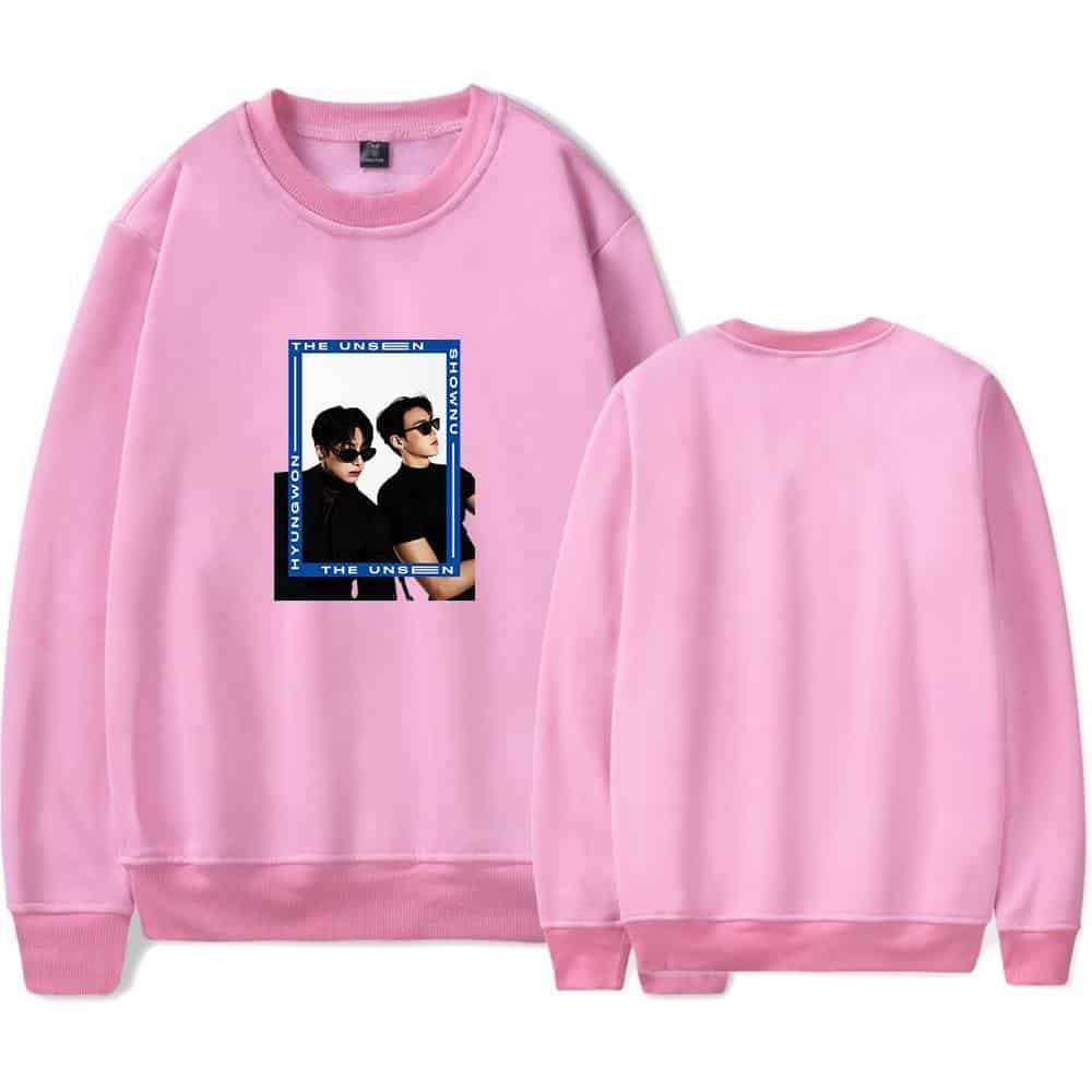 Cheap high quality merch sweatshirt with a graphic print of two people wearing sunglasses.
