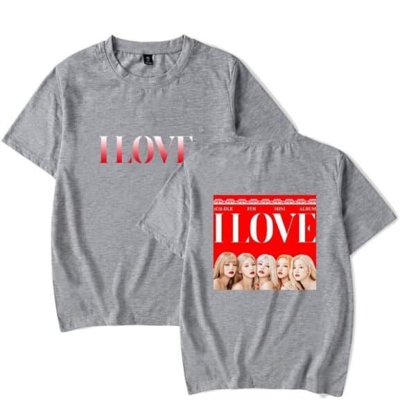 I Love Kpop Girl Group Merchandise Short Sleeve T-Shirt.