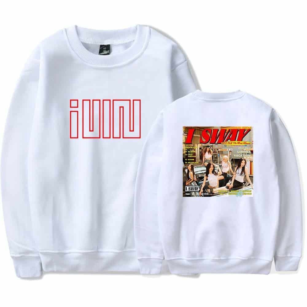 Soft white sweatshirts featuring trendy graphic designs, perfect for affordable yet high-quality casual wear. Ideal for fans of streetwear looking for cheap, stylish merchandise.