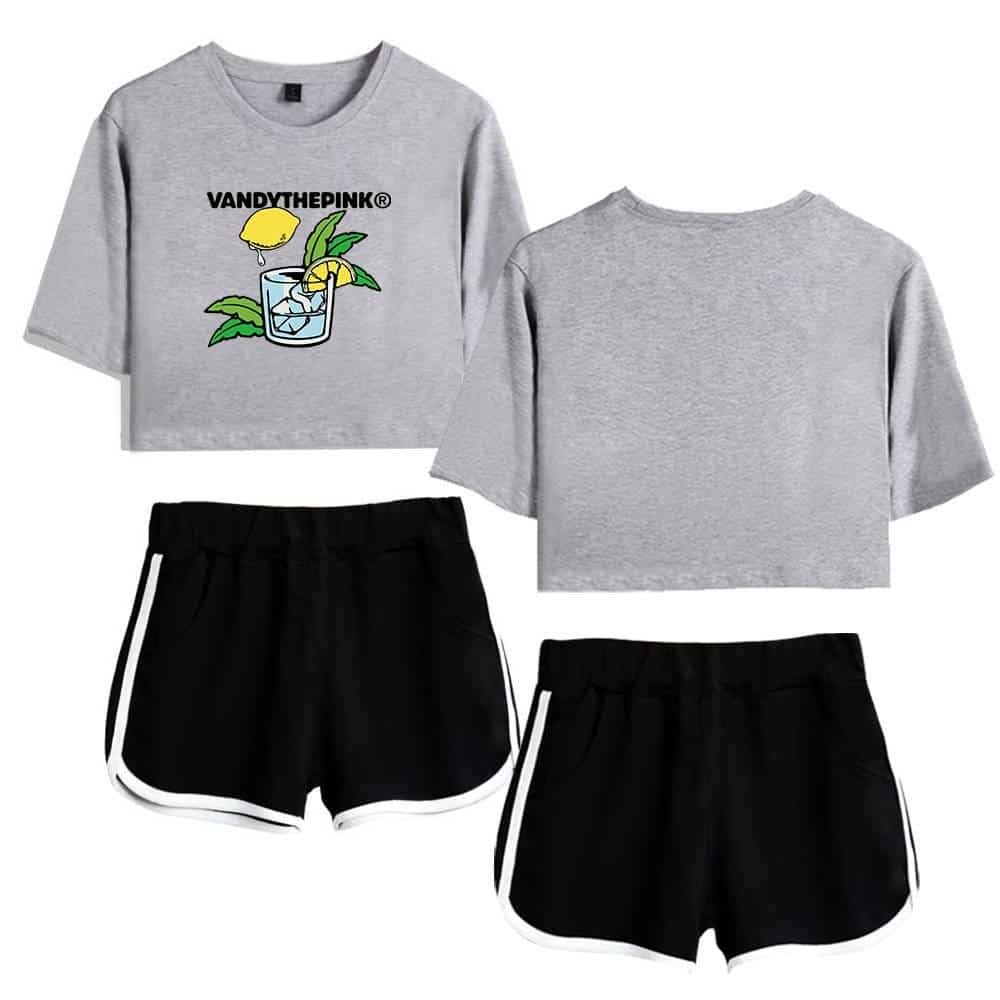 Vandythepink graphic crop top sweatshirt, casual style, unisex, comfortable, high-quality material, perfect for trendy streetwear, affordable price, suitable for everyday wear, versatile fashion piece, summer casual outfit.