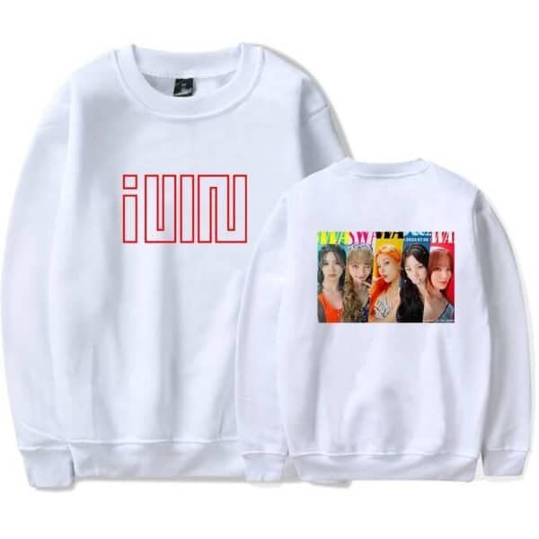 Comfortable white sweatshirts featuring stylish printed designs, perfect for affordable, high-quality merchandise. These sweatshirts are ideal for fans and trendsetters seeking value and style.