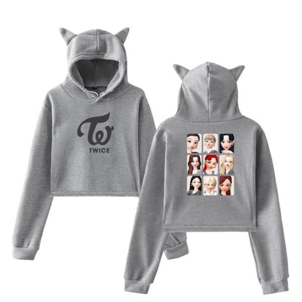 Twin girls hoodies with graphic design, casual high quality merchandise, perfect for fans of K-pop and pop culture, affordable price, trendy and comfortable everyday wear.