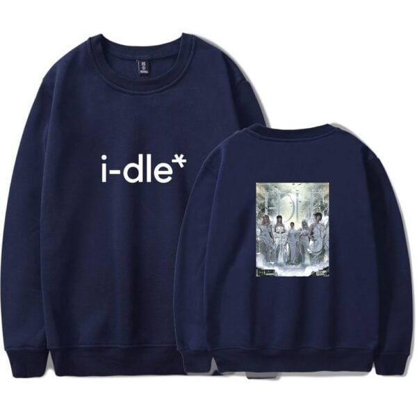 Comfortable navy blue sweatshirts featuring trendy designs, perfect for casual wear and affordable prices, offering high quality merchandise for fans.