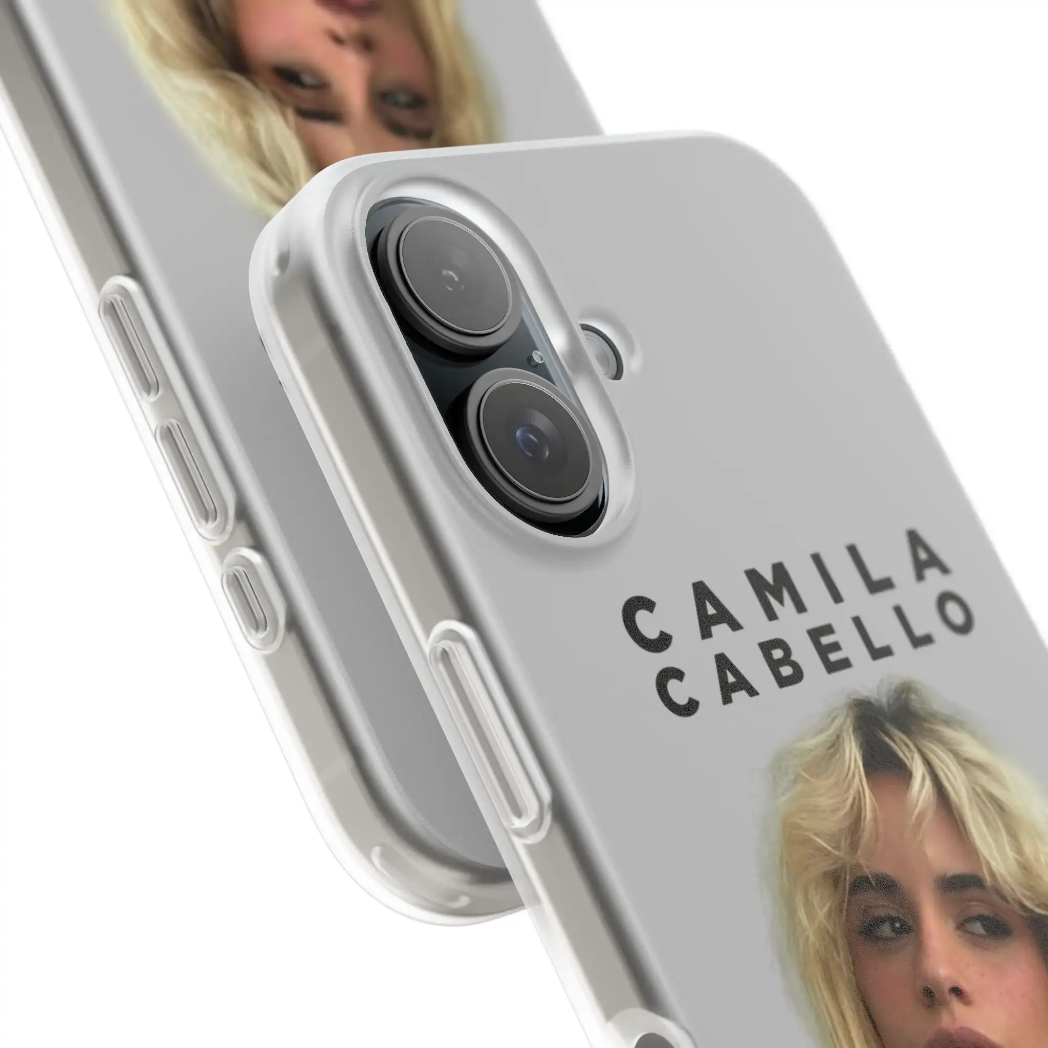 Cute high-quality personalized phone case with a photo and name design.