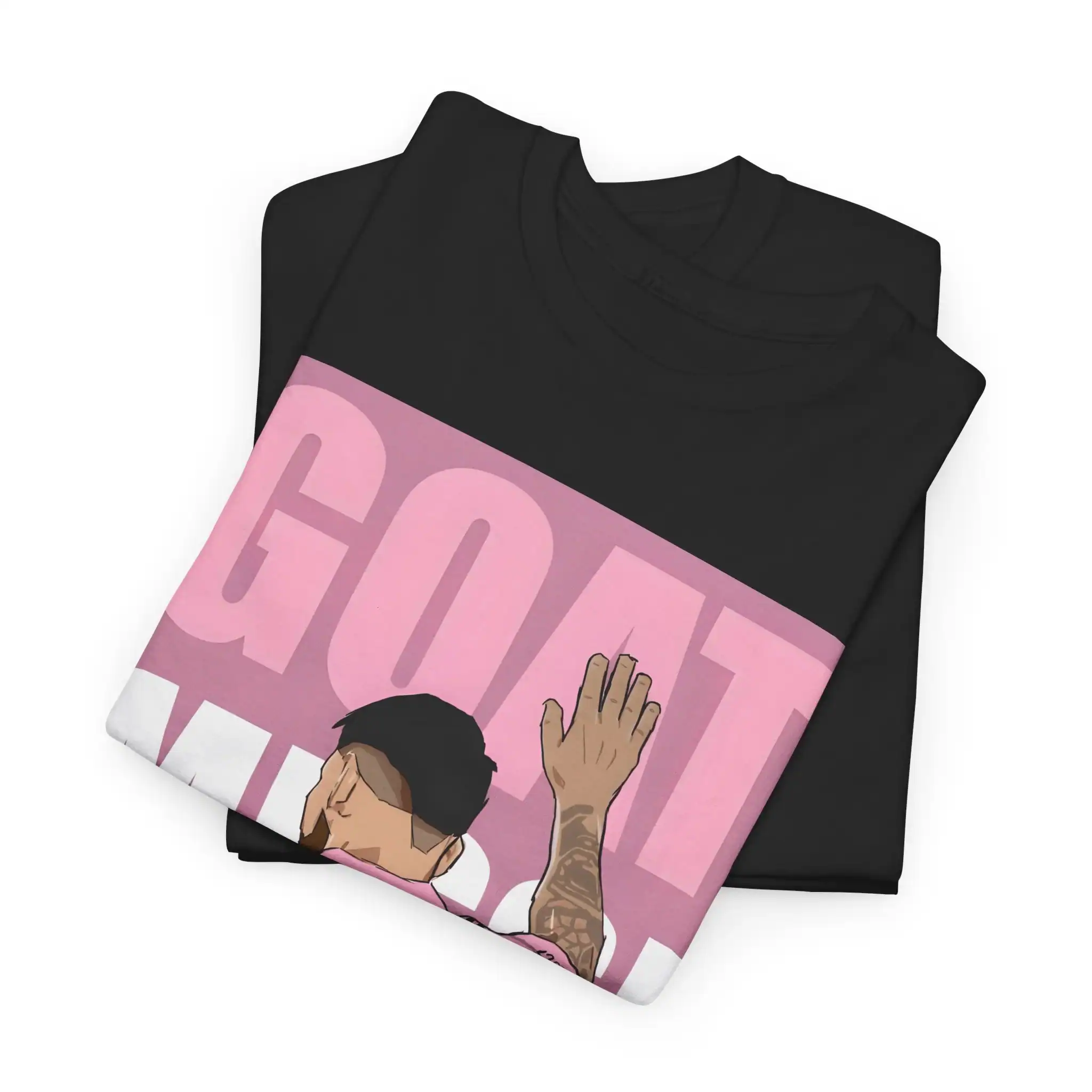 Vintage black T-shirt with a bold pink "HOPE" graphic and cartoon-style illustration, affordable high-quality merch perfect for casual wear.