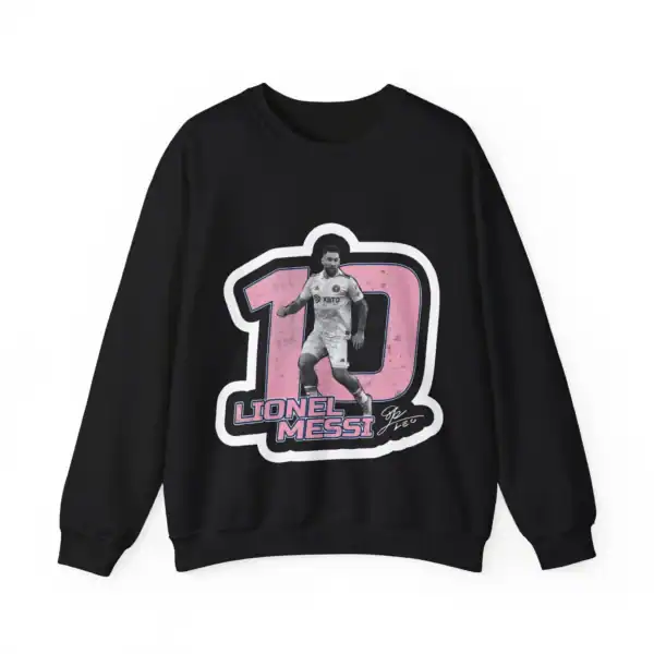 Lionel Messi sweatshirt featuring a retro-style graphic design, perfect for fans looking for affordable, high-quality merchandise.