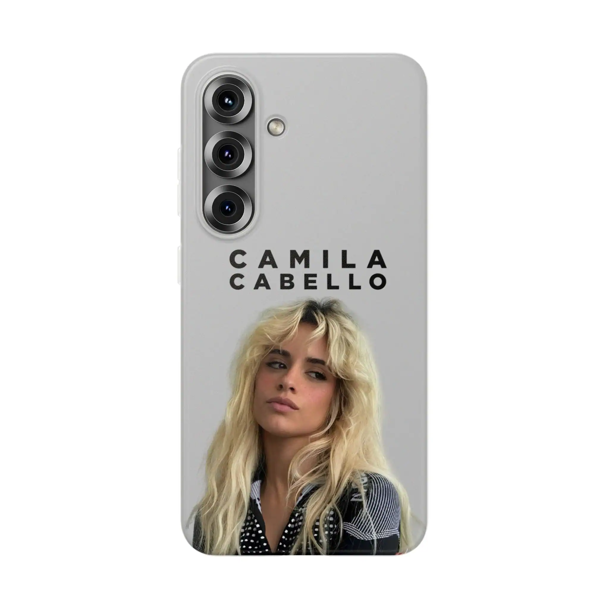 Custom phone case with a printed image of Camila Cabello, designed for affordable pricing and high quality materials. Perfect merch for fans looking for cheap, fashionable accessories.