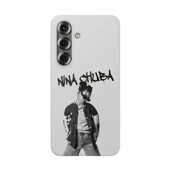 High-quality phone case featuring a stylish black and white Nina Shuba graffiti artwork. Durable, affordable, and trendy merch for fans of street art and music culture.