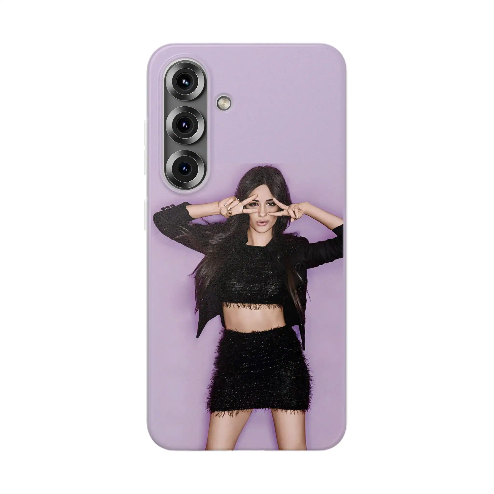 Blue Lilac Phone Case with a Trendy Young Woman Design, Perfect for Cheap High-Quality Merch Enthusiasts.