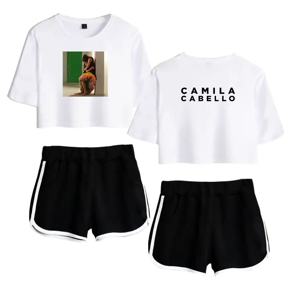 White cropped t-shirt with a woman and floral design, casual streetwear, stylish and affordable.