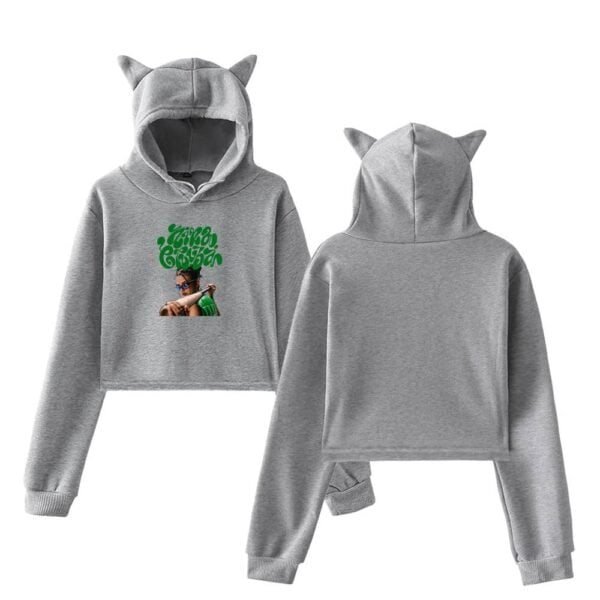 Youth Grisha hoodie with cat ears, featuring a colorful graphic and text, made of affordable, high-quality material, perfect for casual or cosplay wear.
