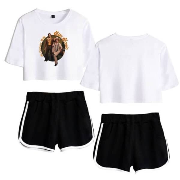 Silk static vintage style graphic t-shirt, casual chic streetwear top with retro design.