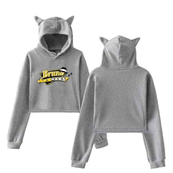 Premium quality gray hoodie set with cute cat ears, perfect for casual wear and making a budget-friendly style statement.