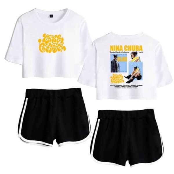 Cotton graphic t-shirt and athletic shorts set, affordable high-quality merchandise for casual wear and sports, featuring trendy designs and comfortable fit, ideal for budget-conscious shoppers.