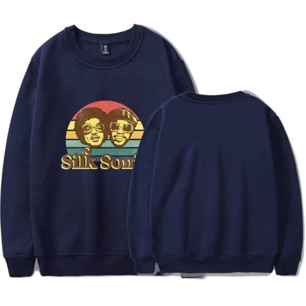 Silk son sweatshirt with retro graphic design, affordable high-quality casual wear for men and women.
