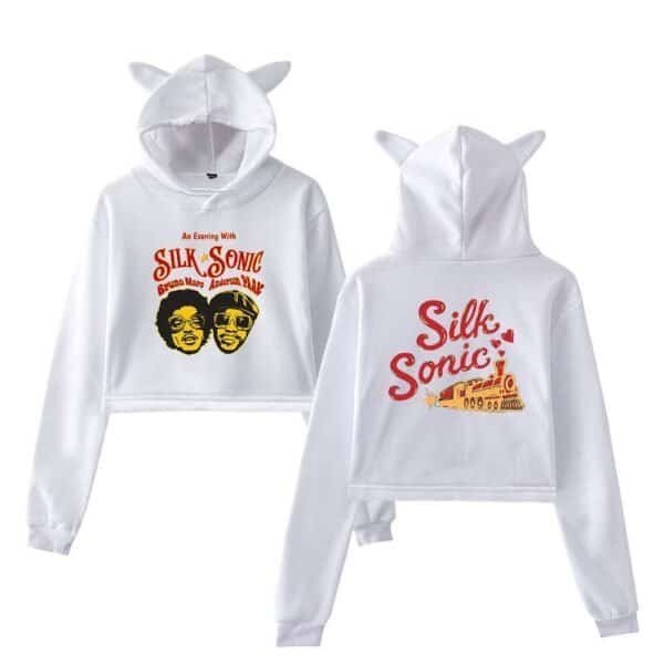 Silk sonic hoodie with playful train graphics, affordable, high-quality casual wear, perfect for music fans and streetwear enthusiasts.