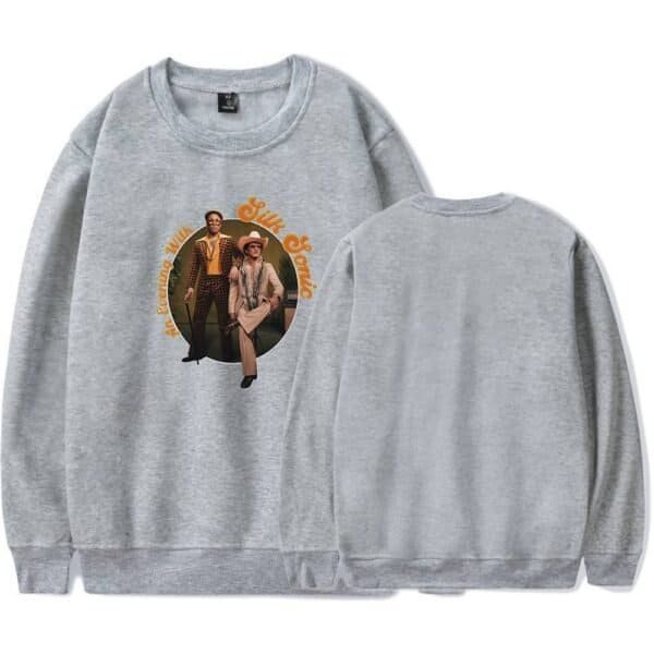 Affordable high-quality crewneck sweatshirt featuring a stylish graphic print of two people with the text “All Feeling Alive Sun Emo” for trendy casual wear.
