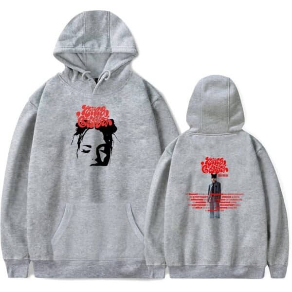 Soft gray hoodie featuring a bold graphic design and text, perfect for affordable and high-quality merchandise. Comfortable and stylish, ideal for casual wear and fans of urban fashion.