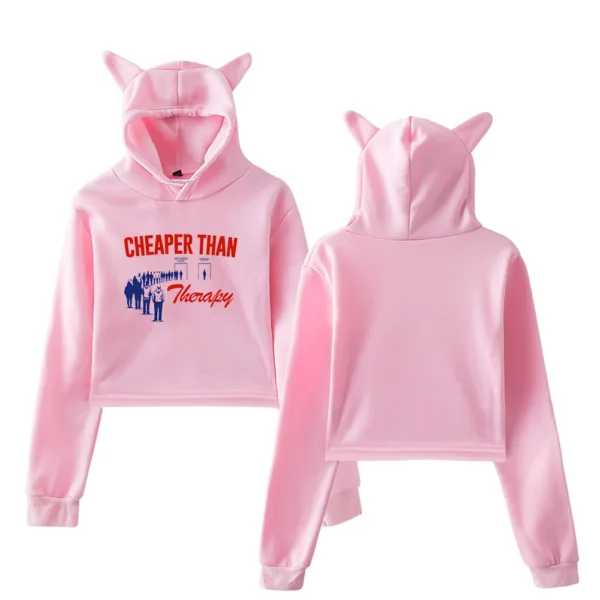 Alex Warren Cheaper Than Therapy Cropped Hoodie #2 - Image 3